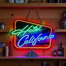 Hotel California LED Neon Sign With Dimmer USB Powered Adjustable Light picture