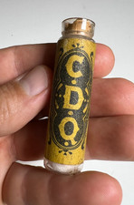 Antique Dr Freeman’s CDQ Opium Pills Bottle Label Portland Maine c1915 Empty picture