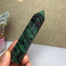 86mm rare Natural red green epidote wand Obelisk Crystal specimens 61g A2913 picture