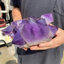 6.1lb Natural amethyst point quartz crystal cluster mineral specimen healing picture