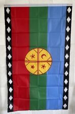 35”x59” Bandera Mapuche / Flag of The Mapuches 90 cm X 150 cm. Chile. picture