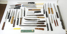 Vintage Kitchen Knife Lot Wusthof Gourmet Carving Butcher Bread Steak Knives picture