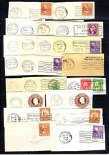 US OLD POSTMARKS 1938 - 1940  MARTHA WASHINGTON FRANKLIN HARDING  Z694 picture