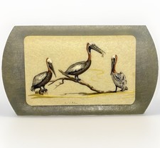Vintage 21” Bacova Guild Fiberglass Serving Tray Grace B Gilmore Pelican Florida picture