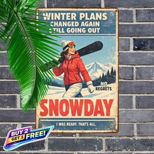 Girl Skiing Vintage Winter Sports 8x12 Metal Tin Sign Home Decor Plaque picture