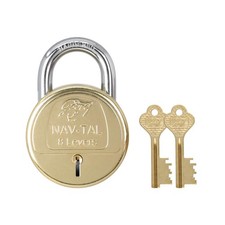Godrej Navtal 85mm Padlock | 8 Lever | 2 Keys | Brass Finish Corrosion Resistant picture