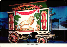 Vintage Ringling Museum Circus Lion Tableau Wagon Sarasota Florida Postcard picture