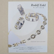Vintage Rudolf Erdel Print Ad 1997 Paper Magazine Clipping Passion For Platinum picture