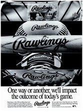 1991 PRINT AD, Rawlings MLB Baseball Equipment Impact The Outcome Today's Game picture