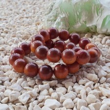 Nice 16 MM Raja Kayu Bracelet Dragon Blood Wood 14 Beads Borneo Red Agathis picture