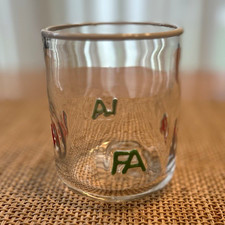 NWT Anthropologie Icon Green/Red FA LA LA LA Theme Juice Glass. 17 oz picture