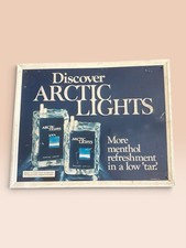 Vintage 1979 Discover Arctic Lights Menthol Cigarette Metal Tin Sign 16x20 Rare picture