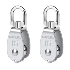 Pulley 304 Stainless Steel Single Pulley Block M15 Small Heavy Duty Swivel Beari picture