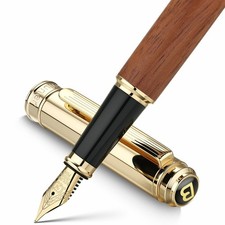 316 Fountain Pen,Stunning Luxury,24K Gilded NibMediumRosewood picture
