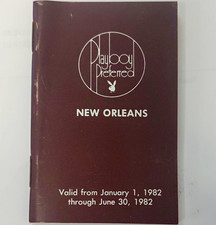 Playboy Preferred New Orleans Passbook, Louisiana Valid Jan 1-Jun 30 1982 picture