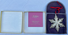 Vintage 1996 Gorham Sterling Silver Snowflake Ornament Box Pouch+ 27th in Series picture
