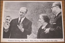 1971 Gunnar Jarring Golda Meir Abba Eban Newsweek Clipping Photo 5