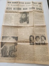 Rare 1961 Schenectady Union-Star Newspaper Yuri Gagarin First Man In Space... picture