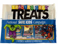 1991 RARE VTG Trading Card Treats SAFE KIDS Marvel Impel (24) 3 Card Packs NM picture