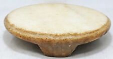 Antique White Marble Round Chapati Bread Rolling Plate Original Old Hand Carved picture