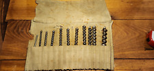11pc Set of Vintage Russell Jennings Auger Bits & Canvas Roll, L@@K picture