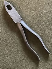 Vintage PEXTO  8 in. Lineman’s Pliers Knurled Curved Handles 🇺🇸 picture