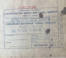 Vintage Chesapeake Bay Bridge Tunnel Blueprint Survey Original Baltimore Channel picture
