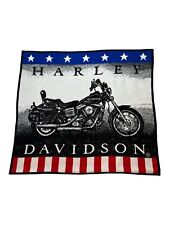 Biederlack Harley Davidson Throw Blanket 48x53 Inches Long Bike American Flag US picture