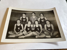 Vintage MHS  1934- Girls Basketball Team & Coach  Photograph 5 X 7 picture