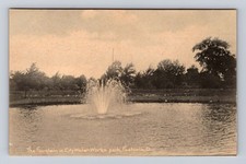 Fosteria OH-Ohio, City Water Works Park Fountain, Antique Vintage Postcard picture