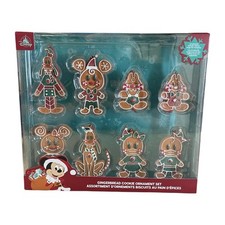 Rare Disney Parks 2020 Gingerbread Cookie Ornament Set - Mickey and Friends picture