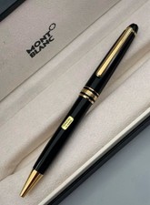 Authentic Montblanc Meisterstück 164 Black Gold Ballpoint Pen New Box picture
