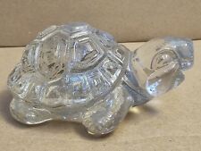 GOEBEL Clear Glass TURTLE TORTOISE Figurine Paperweight 4.5×3×2