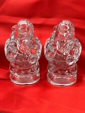 Gorham Crystal Holiday Traditions Christmas Santa Salt & Pepper Shakers Germany picture