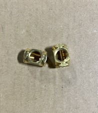 ((2 PCS))) 3 WAY BRASS SQUARE ELBOW METAL PART picture