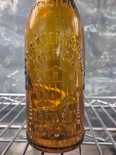 Yellow Amber Blob Top Fred Bauernschmidt Baltimore Beer Bottle picture