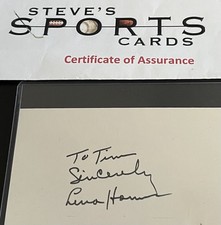 Lena Horne Stormy Weather Singer Hand-Signed 3x5 Index Card w/ Top Loader & COA picture