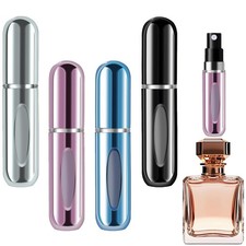 4 Pcs 5ml Mini Refillable Perfume Atomizer Bottom Fill Aluminum Travel Spray picture