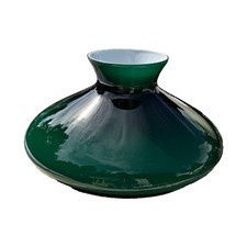 Vintage Emerald Green Cased Glass Tam O'Shanter Lamp Shade picture