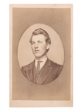 Victorian Era Carte de Visite of a Handsome Young Man Devonport England #253 picture
