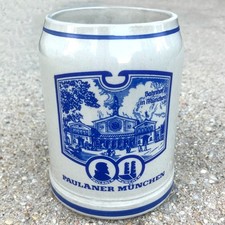 Vintage Paulaner Munchen Bahnhof in Munchen Beer Stein  mug cup West Germany picture
