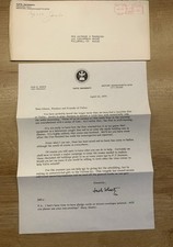 1975 Tufts University Barnum Hall Fire Letter Jumbo Printed Facsimile picture