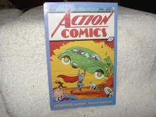 SUPERMAN COMIC BOOK COVER POSTCARD - METROPOLIS, ILLINOIS picture