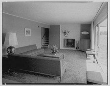 Huntington Long Island New York 1950s Creston House Living Room Interior picture