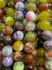 140 Pcs Rare Tibetan Old Natural Dragon Vein Colorful Agate Dzi 14mm Round Beads picture