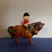 Vtg Beswick England Norman Thelwell Kick Start Pony Horse Figurine Brown Sticker picture