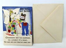 VTG Gibson Hal Rasmusson Animal Wise Crackers Get Better Dog Moonshine Card KP21 picture
