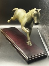 Vintage Brass Metal Galloping and Jumping Horse 6.25