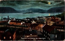 Vintage Peekskill on Hudson Moonlight Postcard 1908 Newburgh NY picture