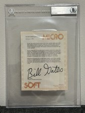 Bill Gates Signed 1976 Microsoft Hobbyist Letter BGS BAS Beckett Autograph picture
